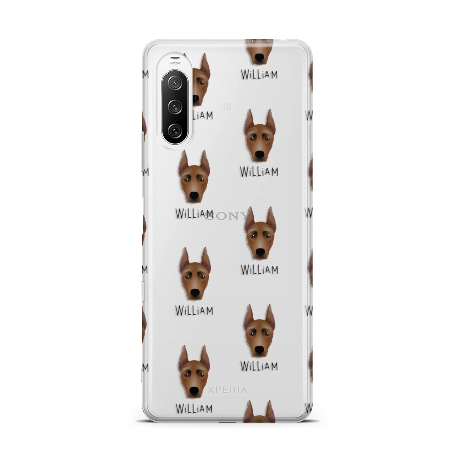 German Pinscher Icon with Name Sony Xperia 10 III Case