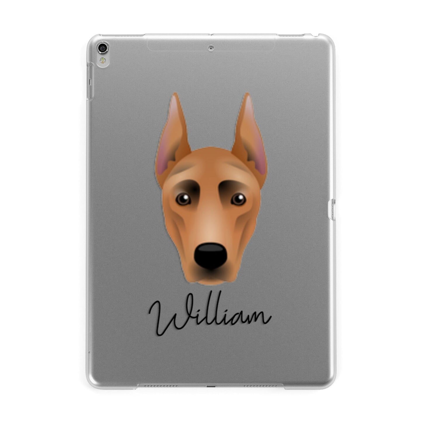 German Pinscher Personalised Apple iPad Silver Case