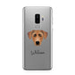 German Pinscher Personalised Samsung Galaxy S9 Plus Case on Silver phone