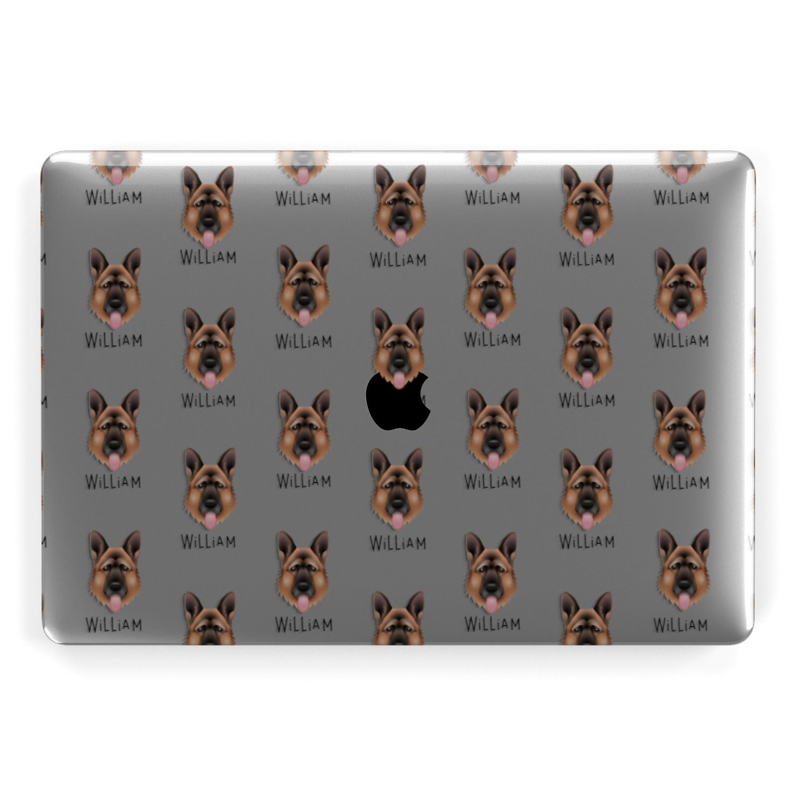 German Shepherd Icon with Name Apple MacBook Case