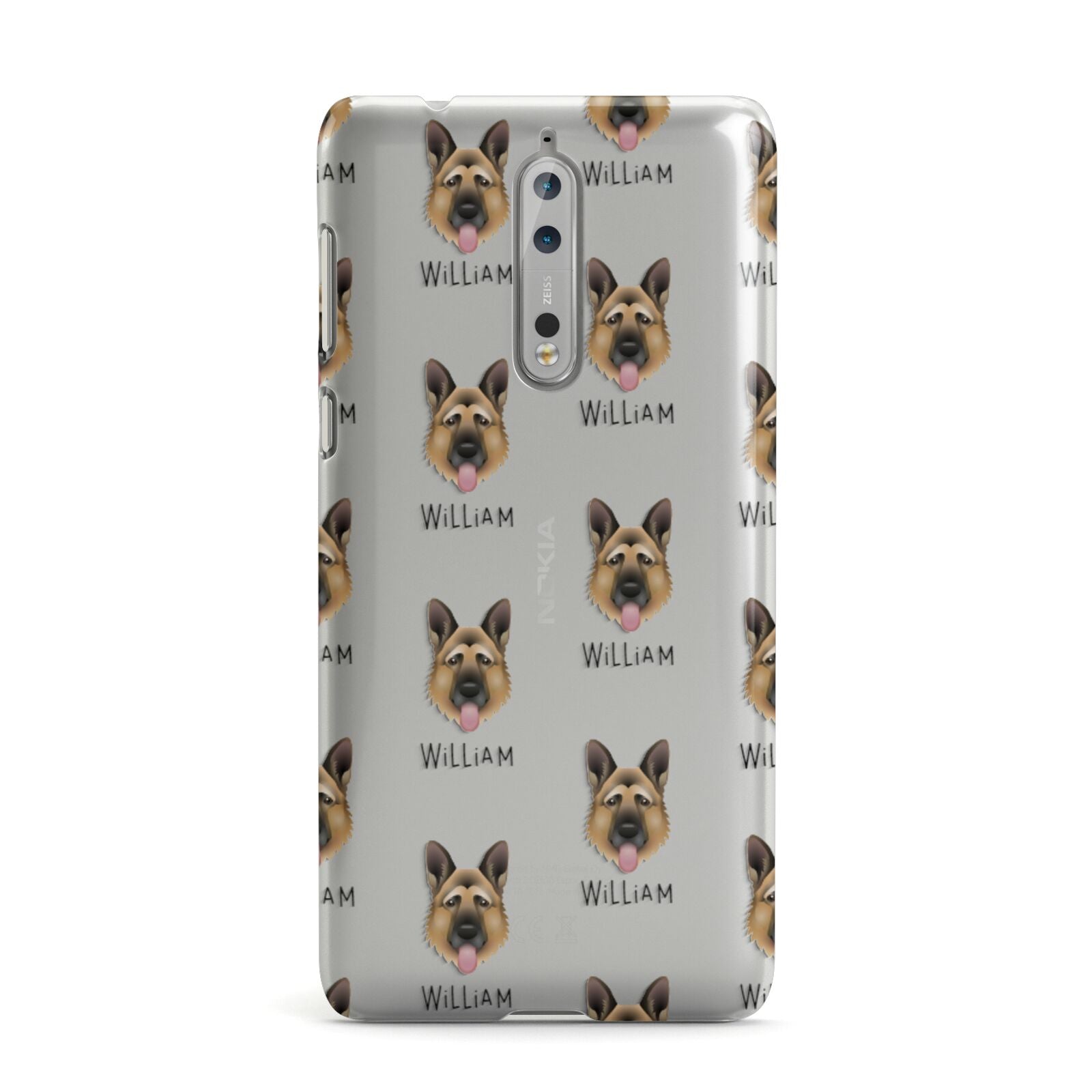 German Shepherd Icon with Name Nokia Case