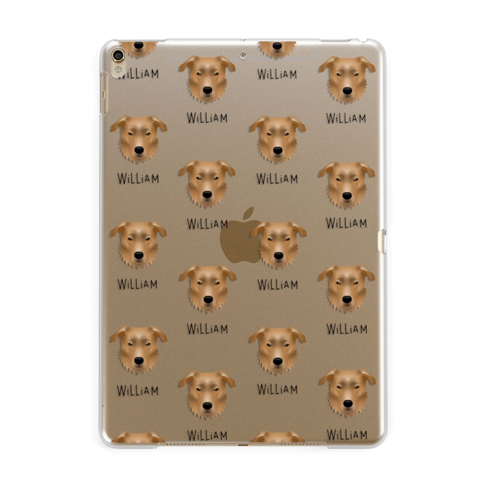 German Sheprador Icon with Name Apple iPad Gold Case