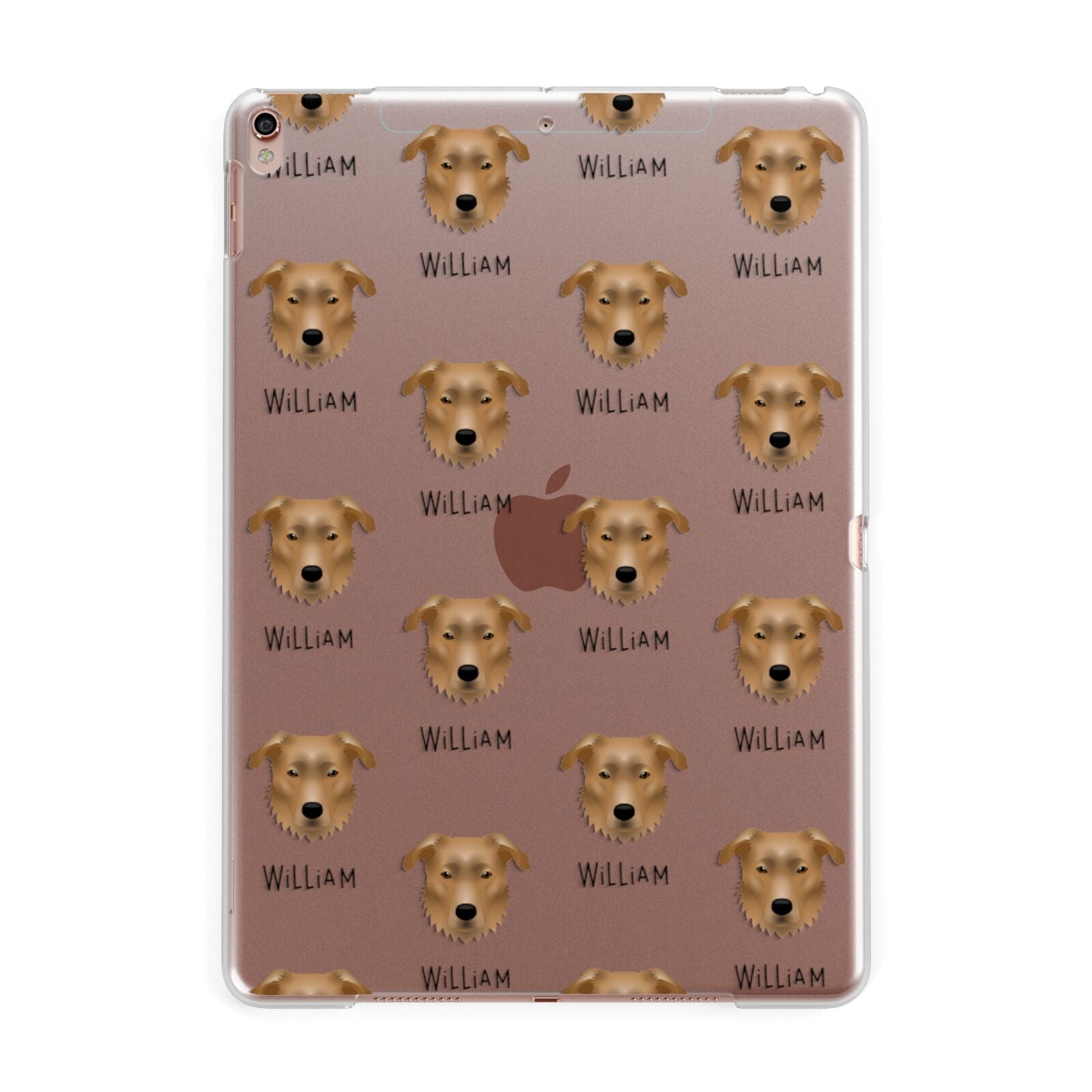 German Sheprador Icon with Name Apple iPad Rose Gold Case