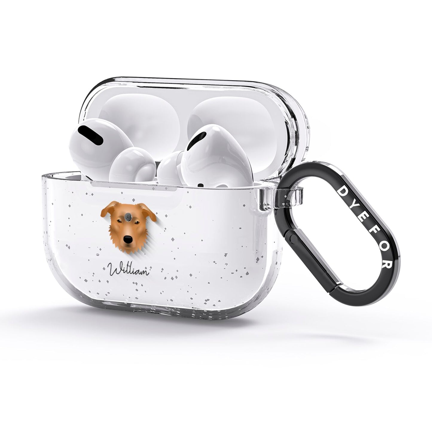 German Sheprador Personalised AirPods Glitter Case 3rd Gen Side Image