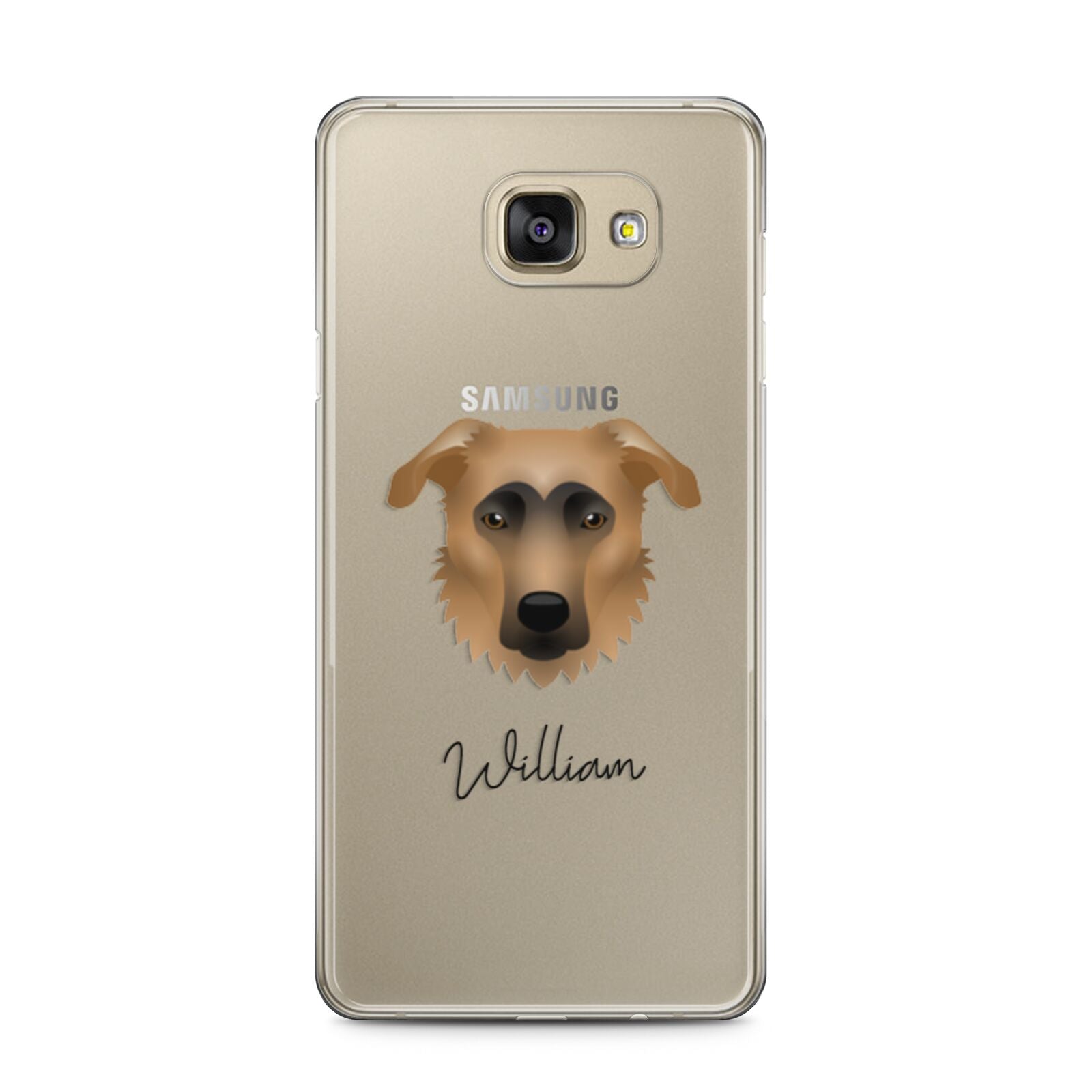 German Sheprador Personalised Samsung Galaxy A5 2016 Case on gold phone