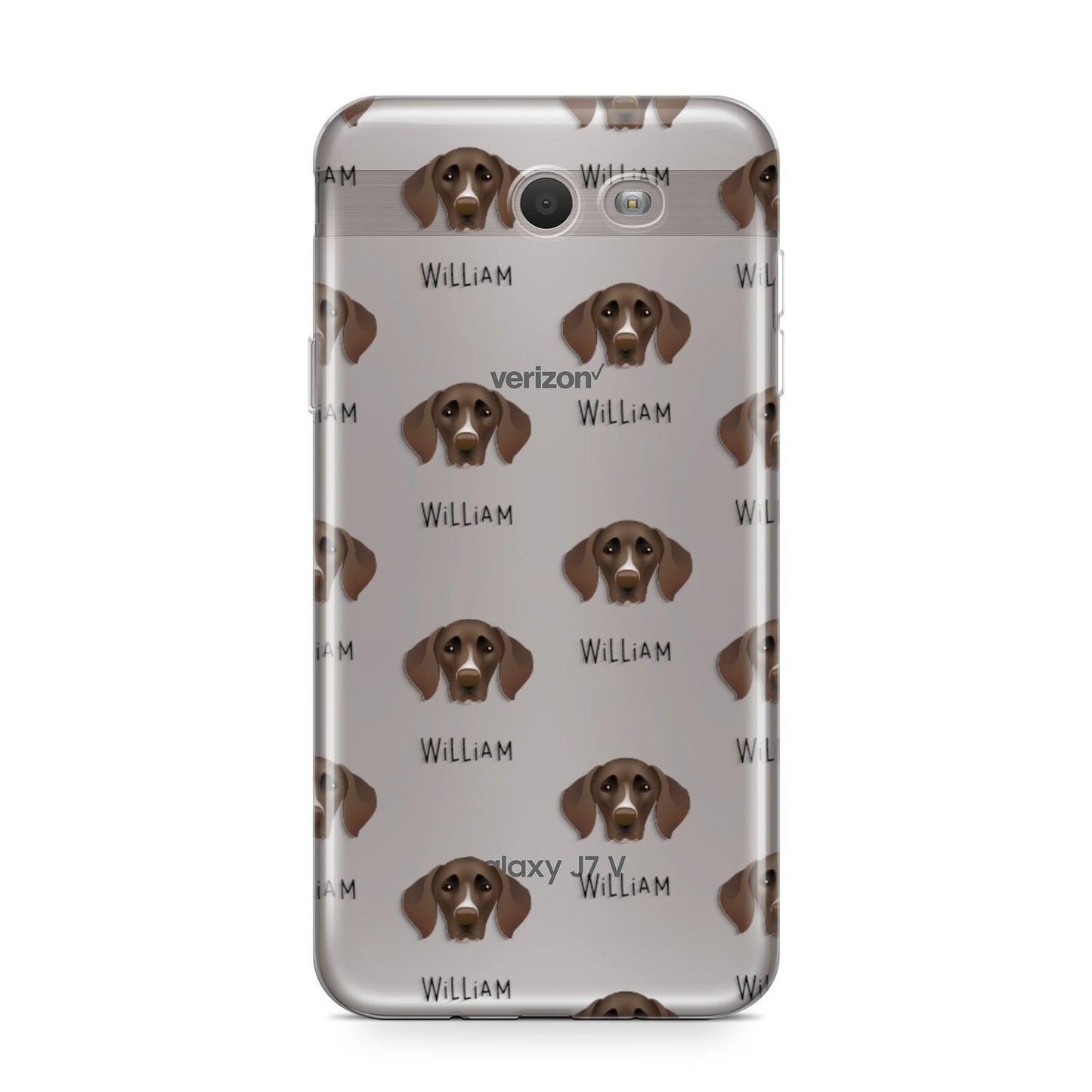 German Shorthaired Pointer Icon with Name Samsung Galaxy J7 2017 Case