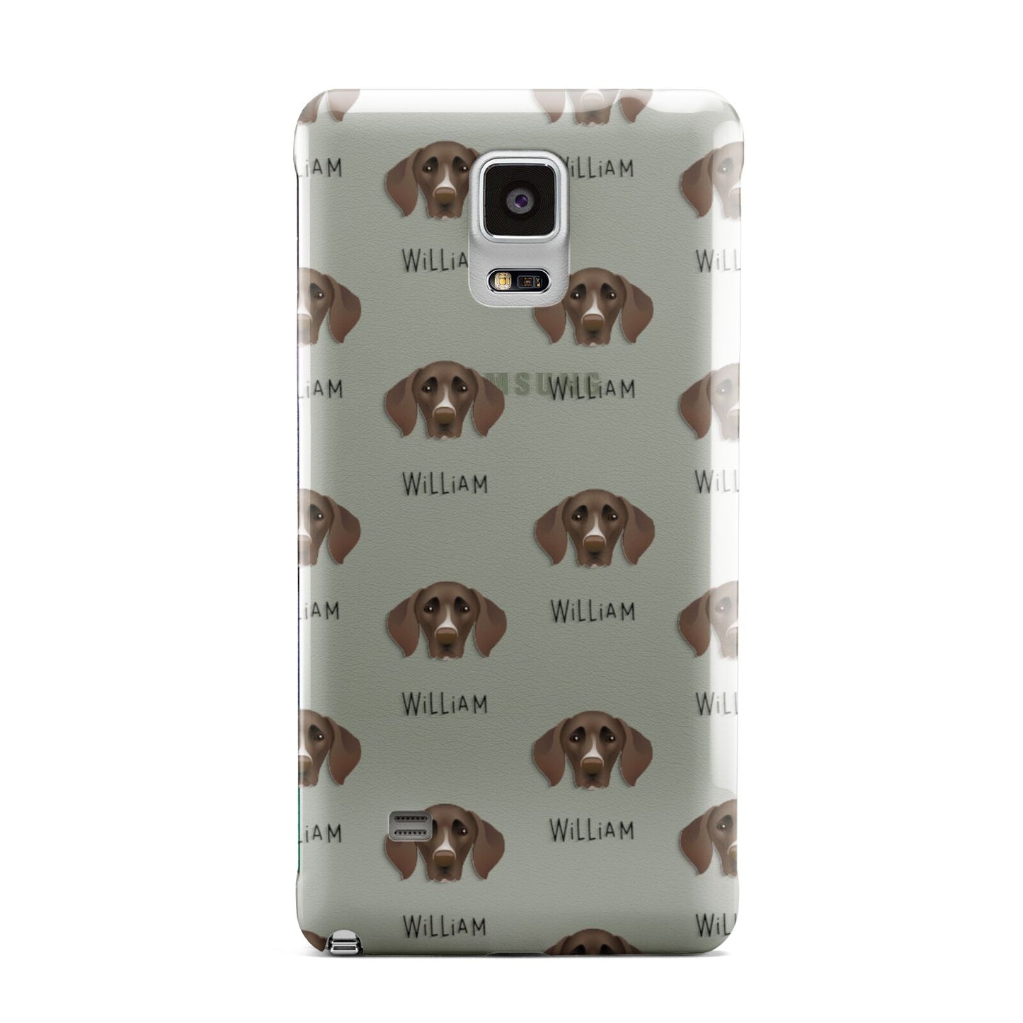 German Shorthaired Pointer Icon with Name Samsung Galaxy Note 4 Case