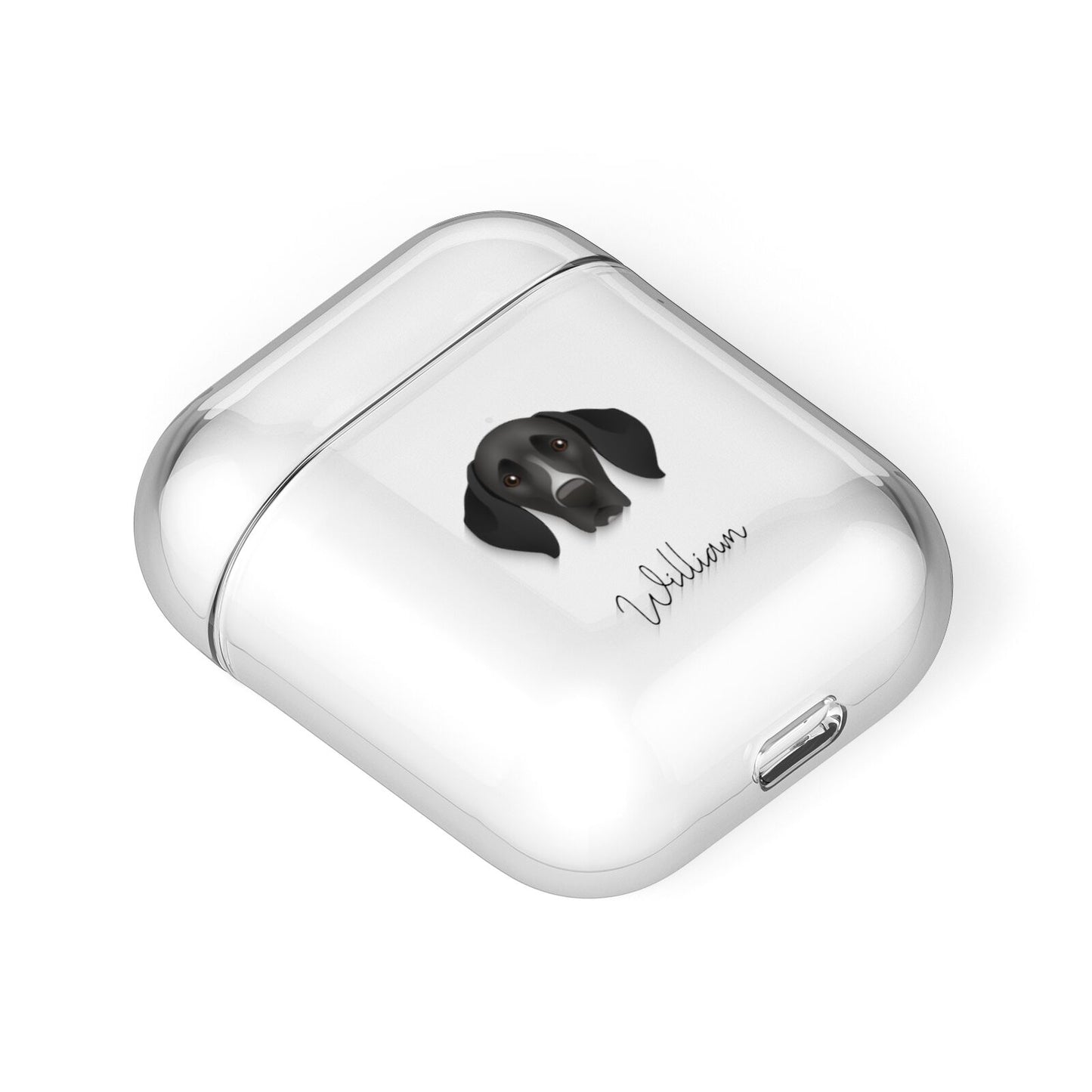 German Shorthaired Pointer Personalised AirPods Case Laid Flat