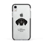 German Shorthaired Pointer Personalised Apple iPhone XR Impact Case Black Edge on Silver Phone