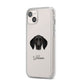 German Shorthaired Pointer Personalised iPhone 14 Plus Clear Tough Case Starlight Angled Image