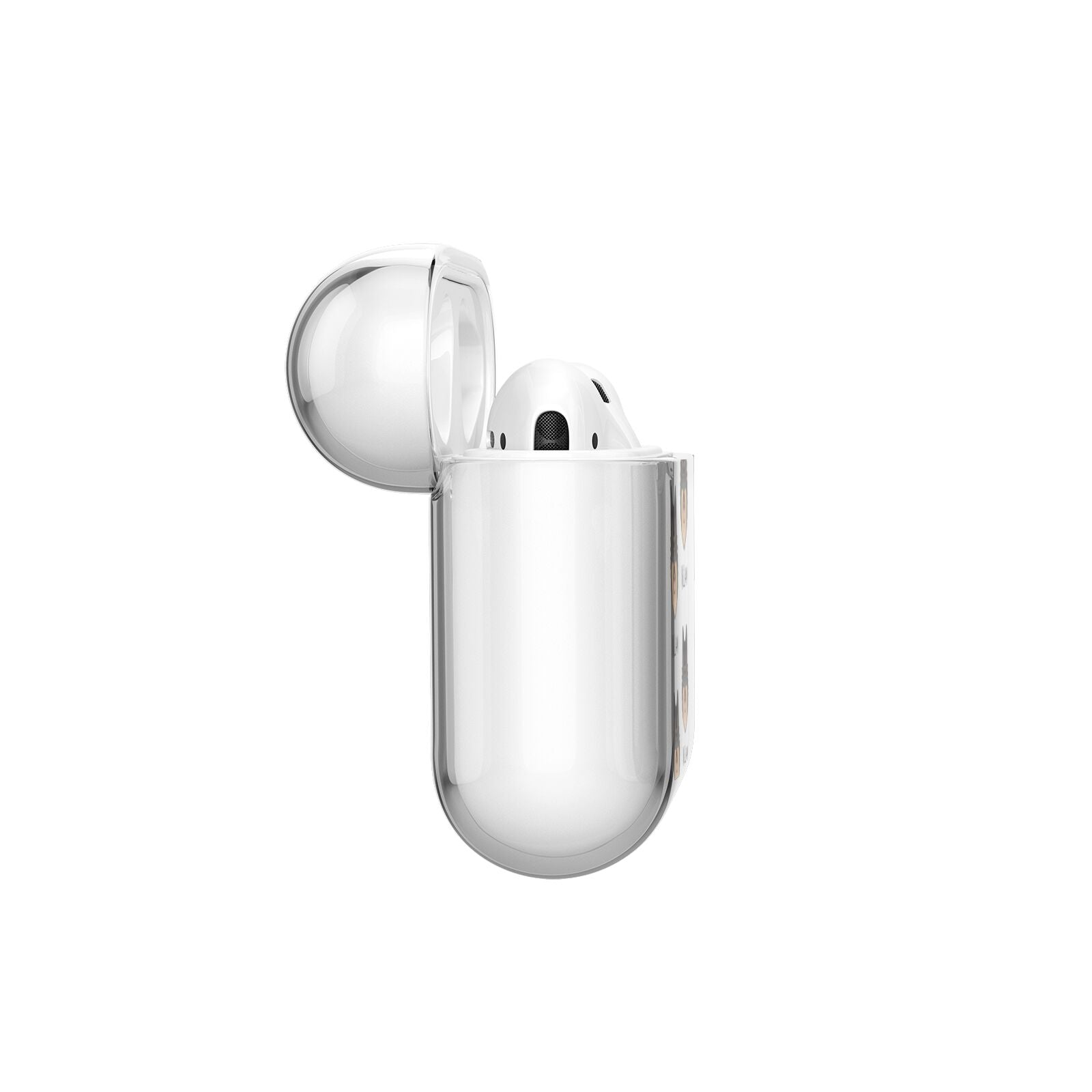 German Spitz Icon with Name AirPods Case Side Angle