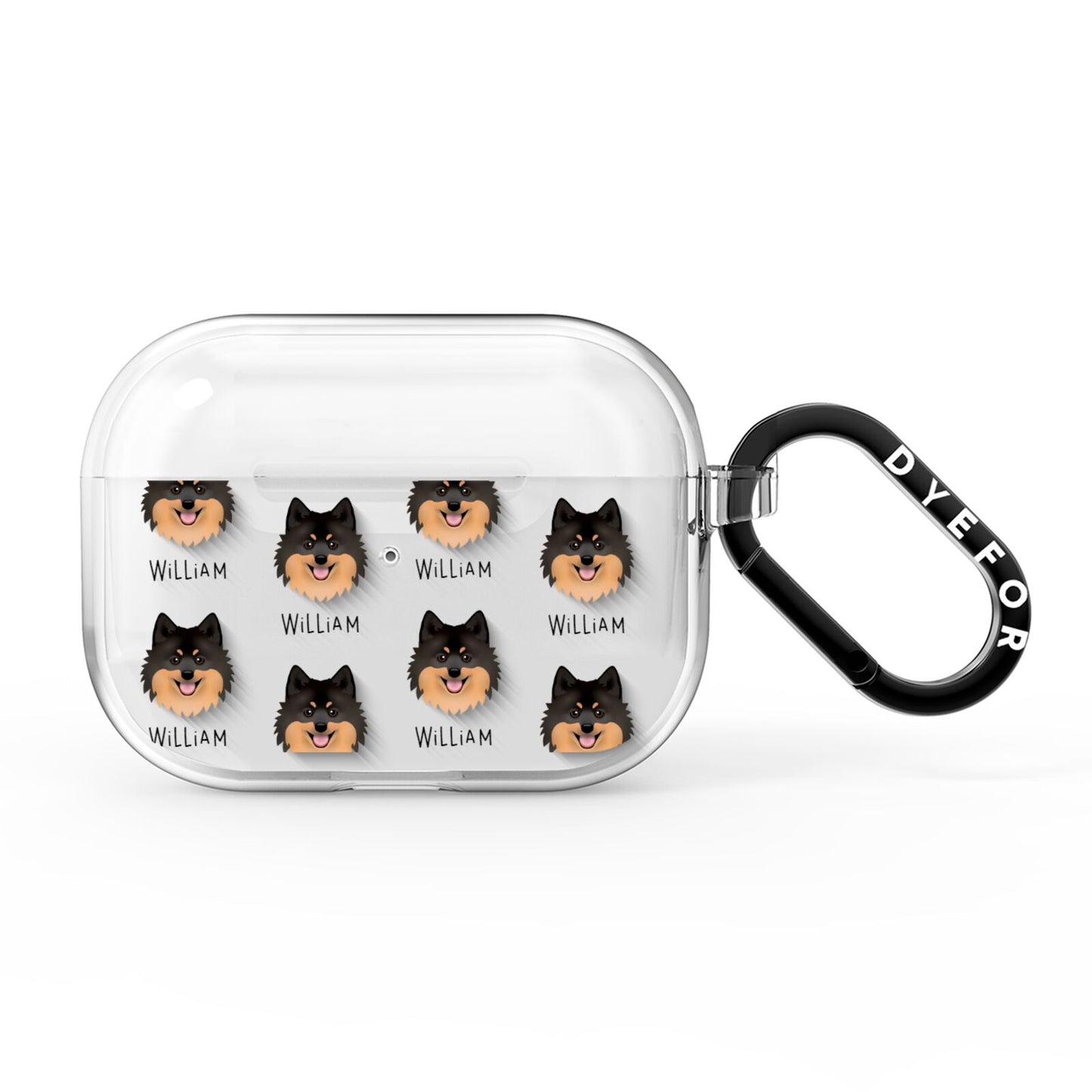 German Spitz Icon with Name AirPods Pro Clear Case