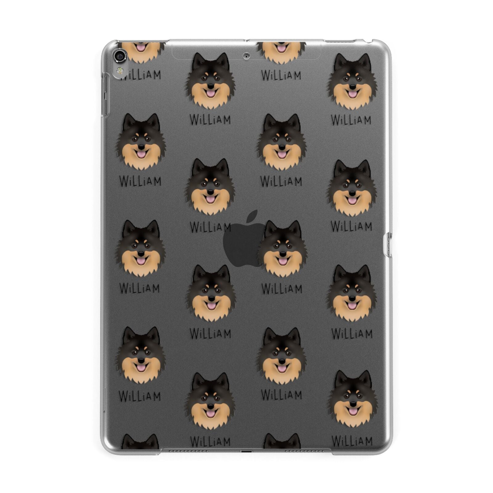 German Spitz Icon with Name Apple iPad Grey Case