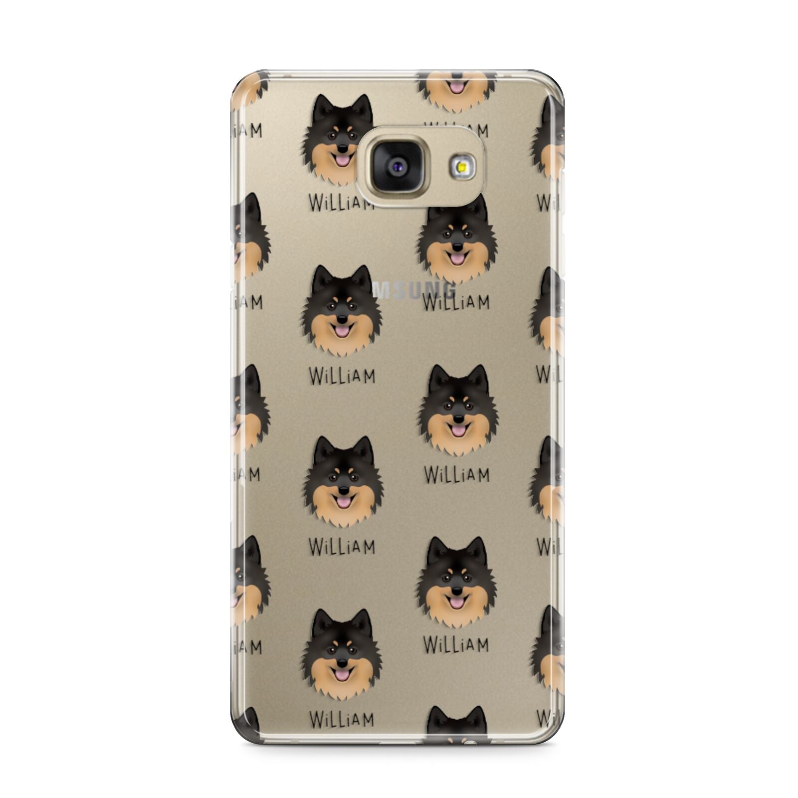 German Spitz Icon with Name Samsung Galaxy A9 2016 Case on gold phone