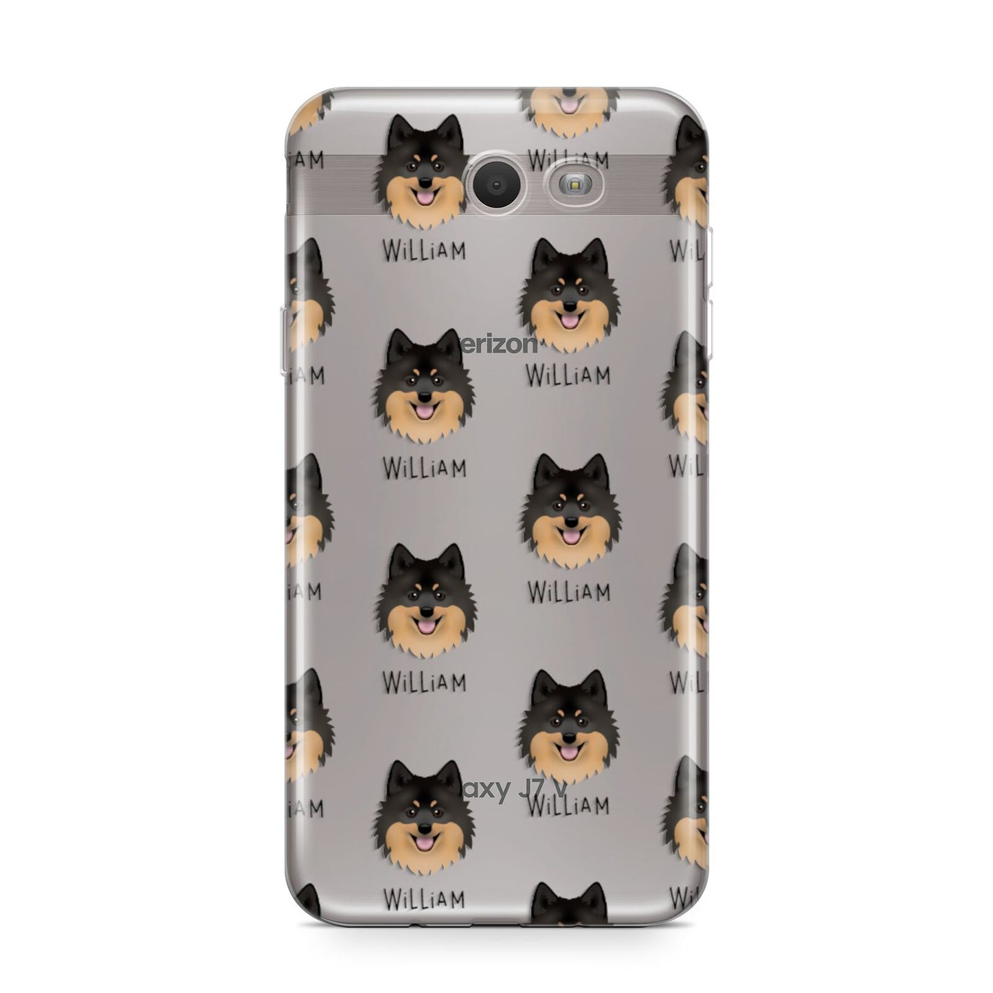 German Spitz Icon with Name Samsung Galaxy J7 2017 Case