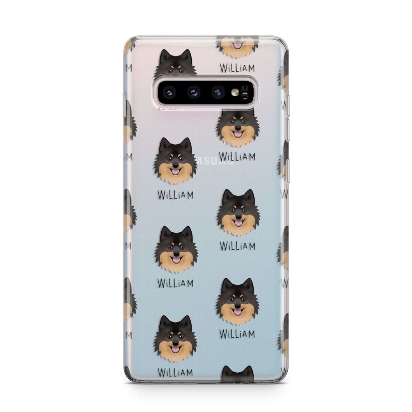 German Spitz Icon with Name Samsung Galaxy S10 Plus Case