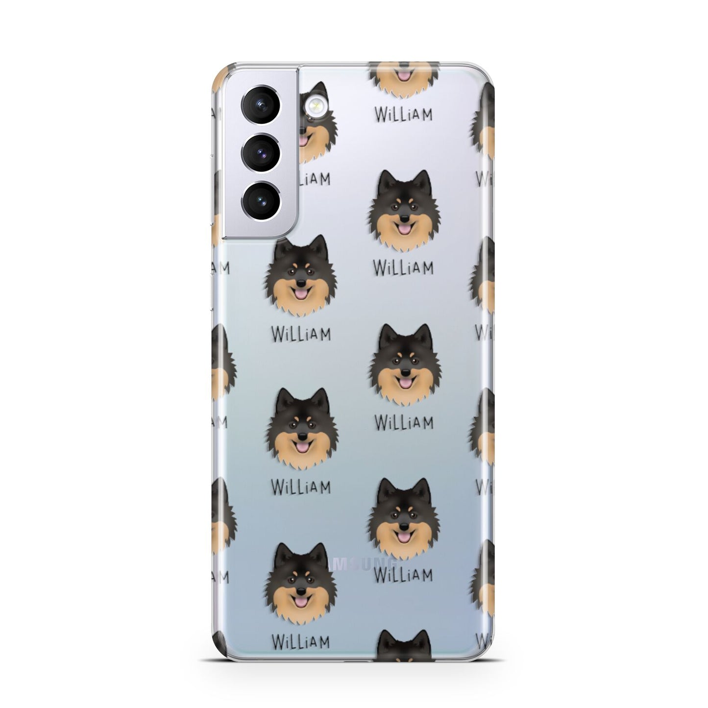 German Spitz Icon with Name Samsung S21 Plus Phone Case