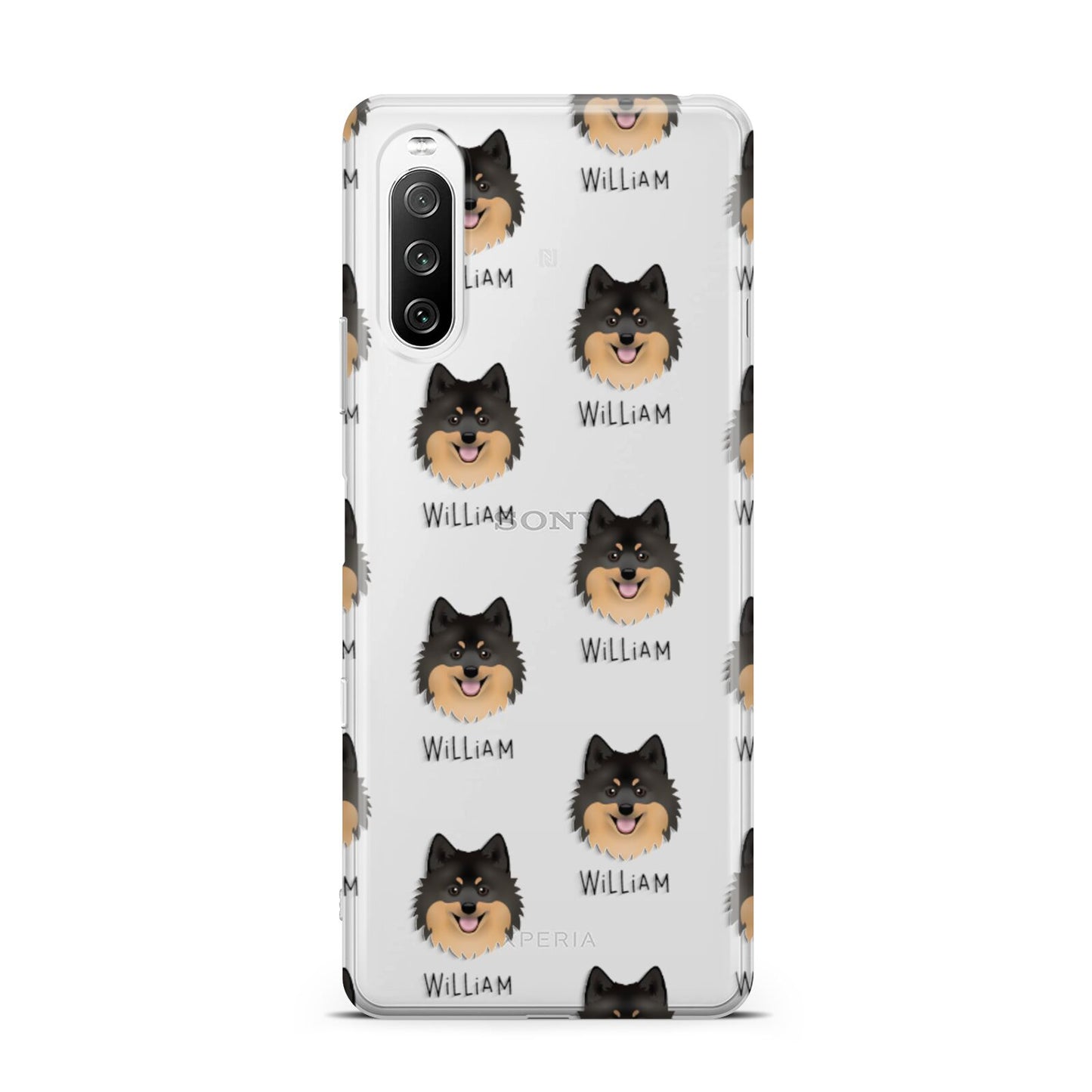 German Spitz Icon with Name Sony Xperia 10 III Case