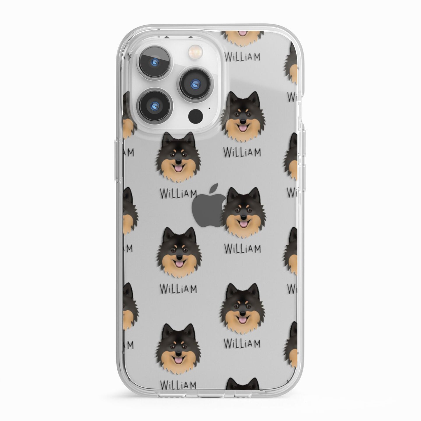 German Spitz Icon with Name iPhone 13 Pro TPU Impact Case with White Edges