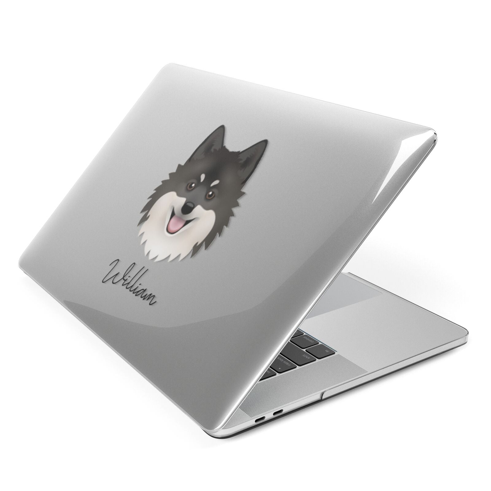 German Spitz Personalised Apple MacBook Case Side View