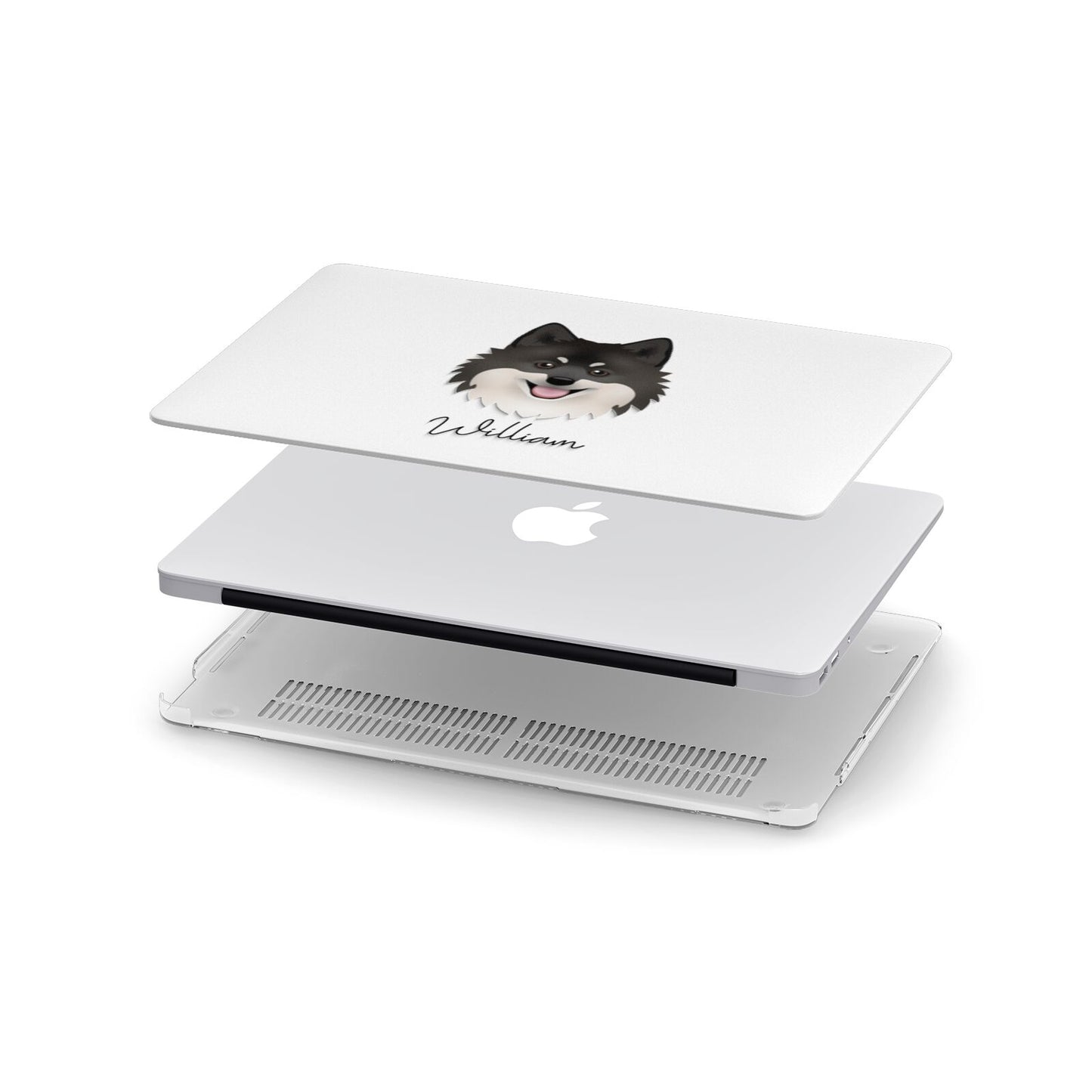 German Spitz Personalised Apple MacBook Case in Detail