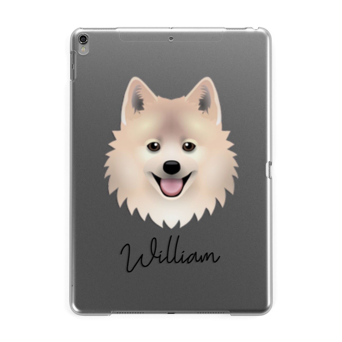 German Spitz Personalised Apple iPad Grey Case