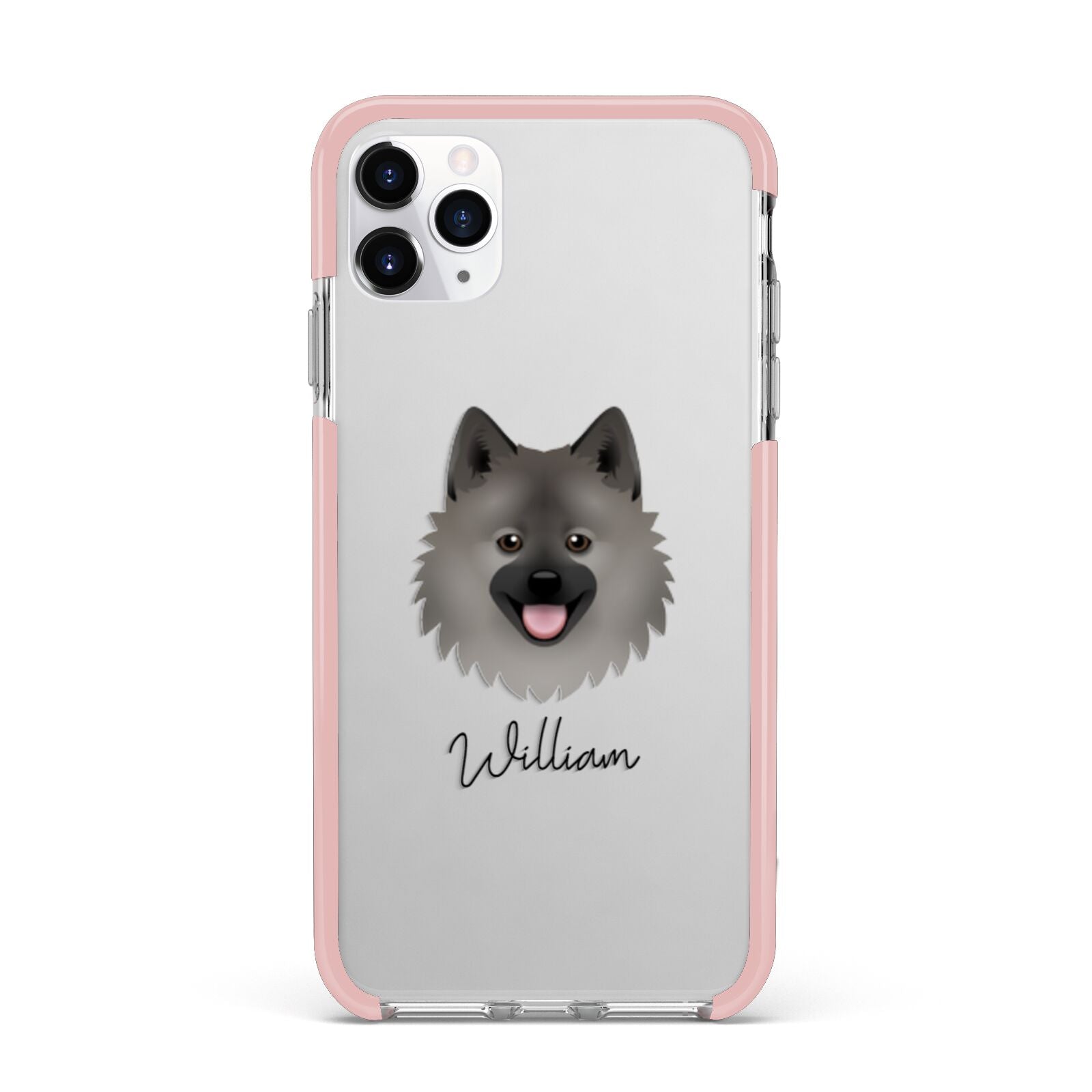 German Spitz Personalised iPhone 11 Pro Max Impact Pink Edge Case