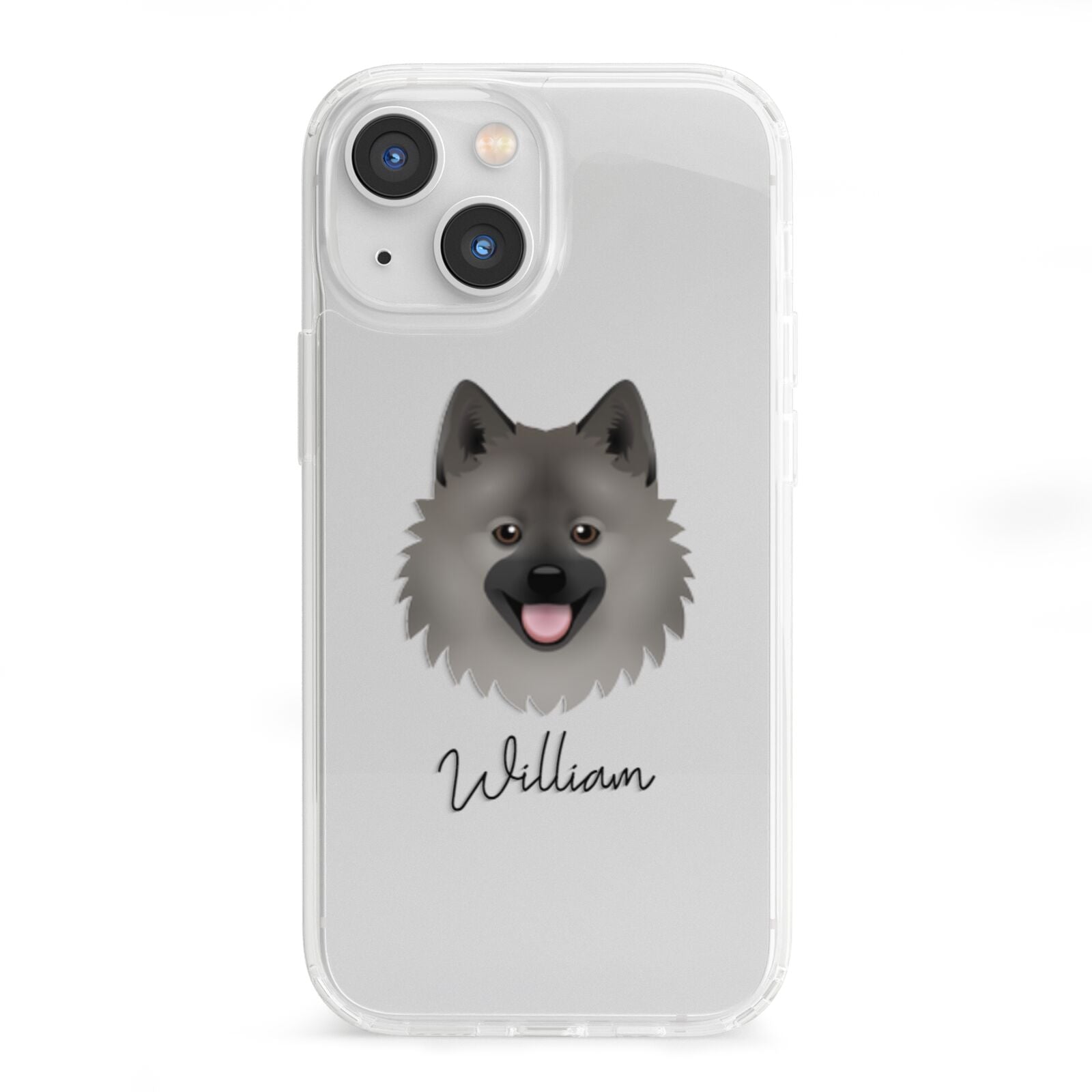 German Spitz Personalised iPhone 13 Mini Clear Bumper Case