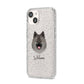 German Spitz Personalised iPhone 14 Glitter Tough Case Starlight Angled Image