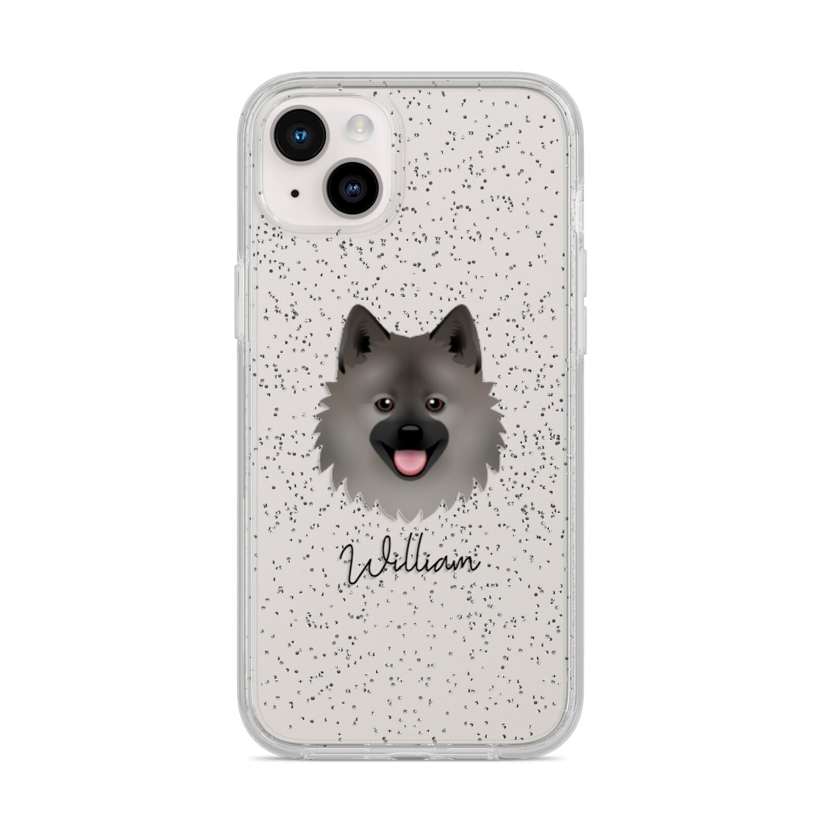 German Spitz Personalised iPhone 14 Plus Glitter Tough Case Starlight