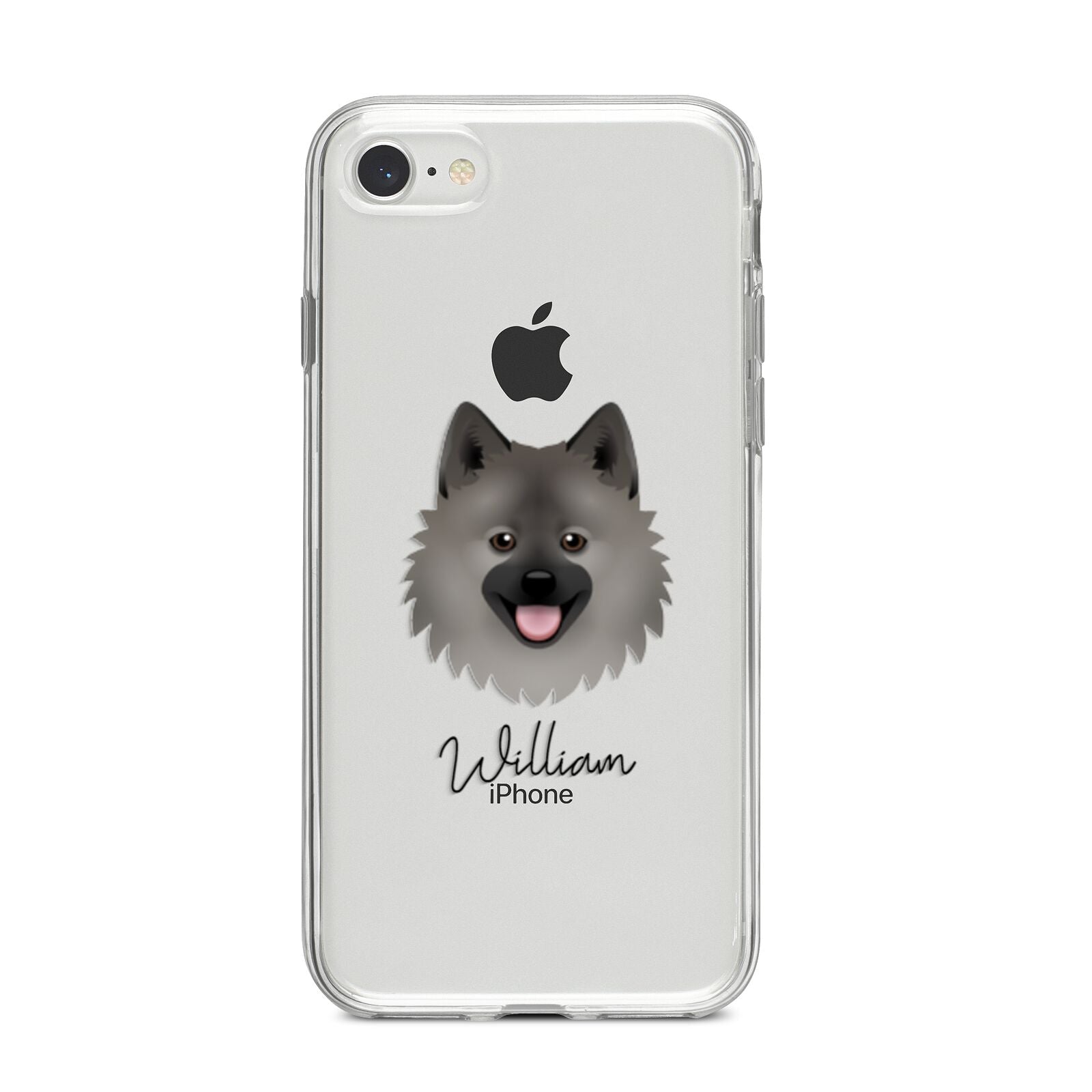 German Spitz Personalised iPhone 8 Bumper Case on Silver iPhone