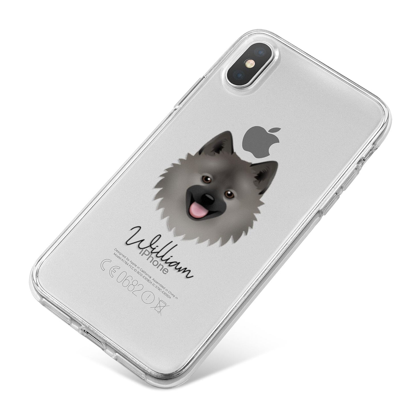 German Spitz Personalised iPhone X Bumper Case on Silver iPhone