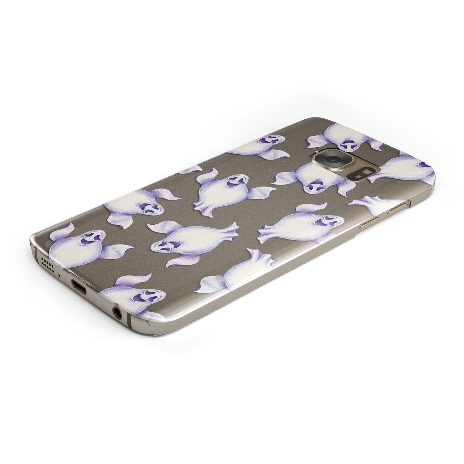 Ghost Halloween Protective Samsung Galaxy Case Angled Image