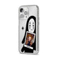 Ghostly Halloween Photo iPhone 14 Pro Max Clear Tough Case Silver Angled Image