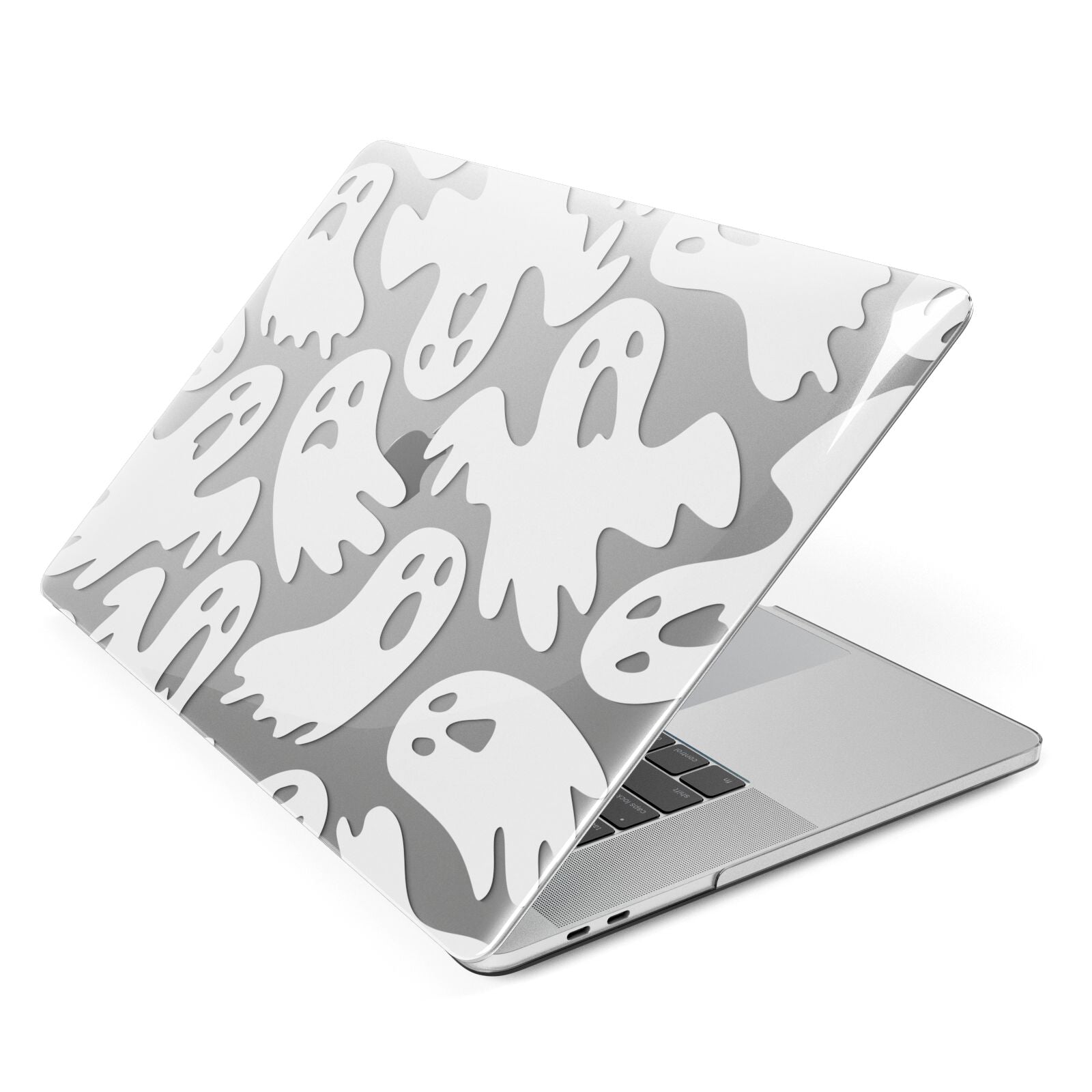 Ghosts with Transparent Background Apple MacBook Case Side View