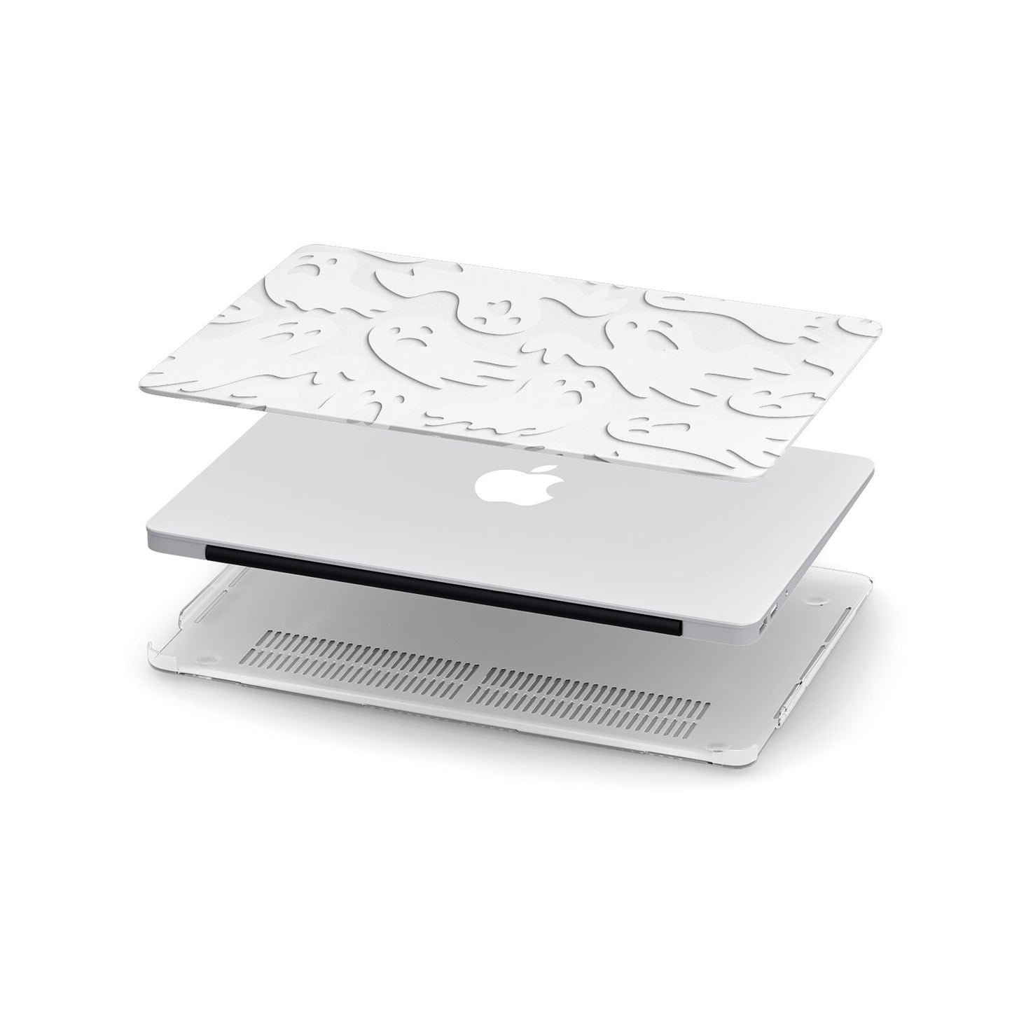 Ghosts with Transparent Background Apple MacBook Case in Detail