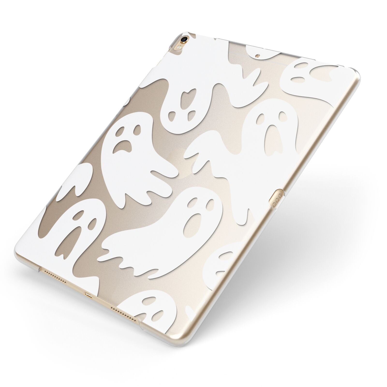 Ghosts with Transparent Background Apple iPad Case on Gold iPad Side View