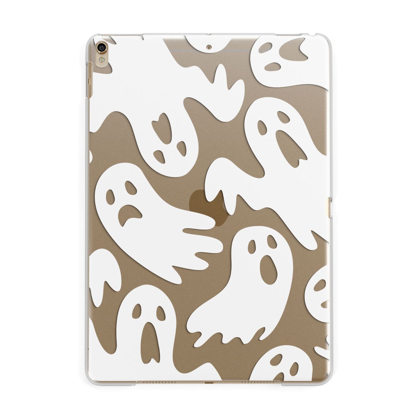 Ghosts with Transparent Background Apple iPad Gold Case