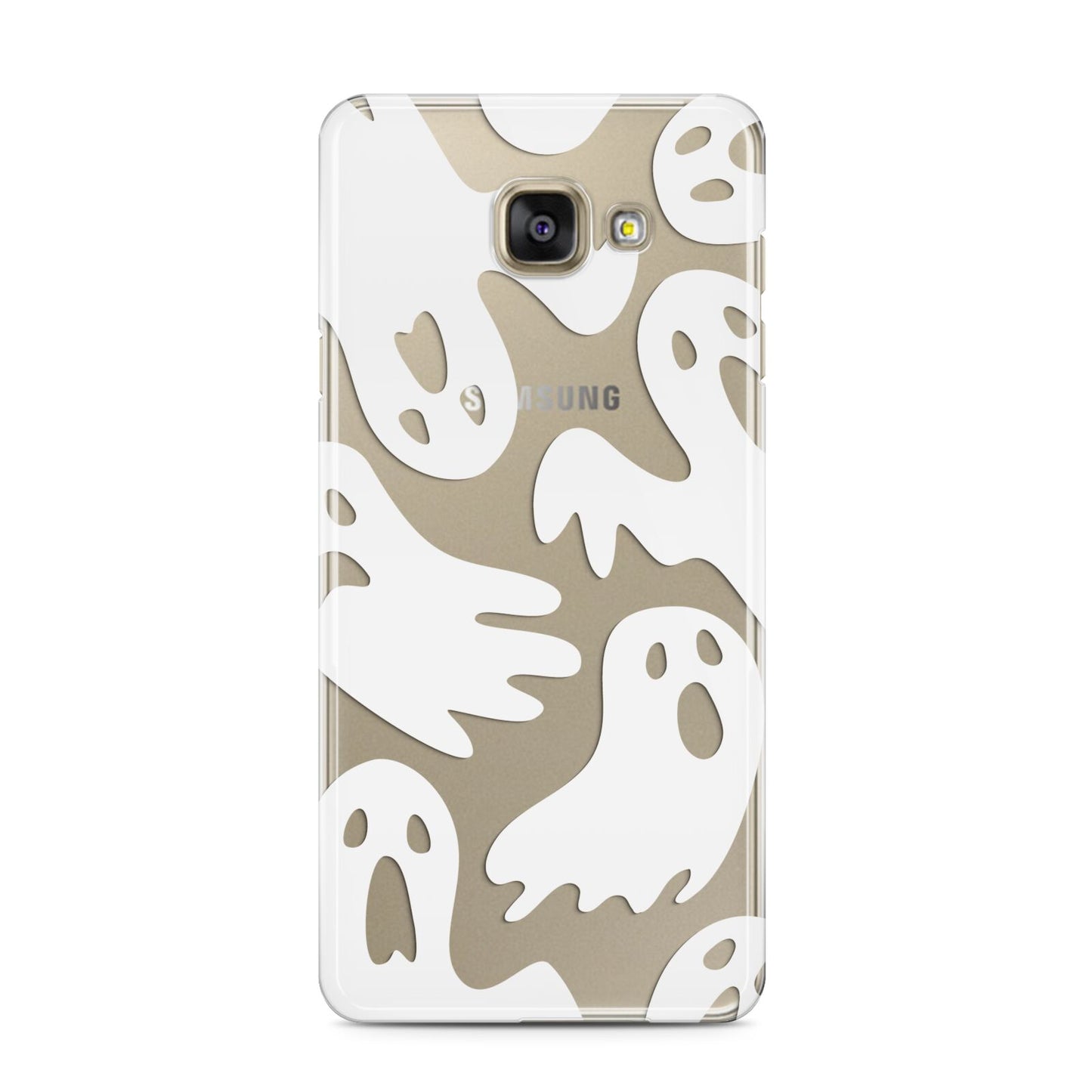 Ghosts with Transparent Background Samsung Galaxy A3 2016 Case on gold phone