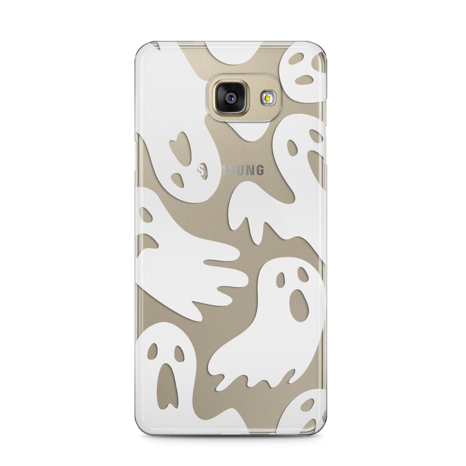 Ghosts with Transparent Background Samsung Galaxy A5 2016 Case on gold phone