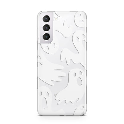 Ghosts with Transparent Background Samsung S21 Case