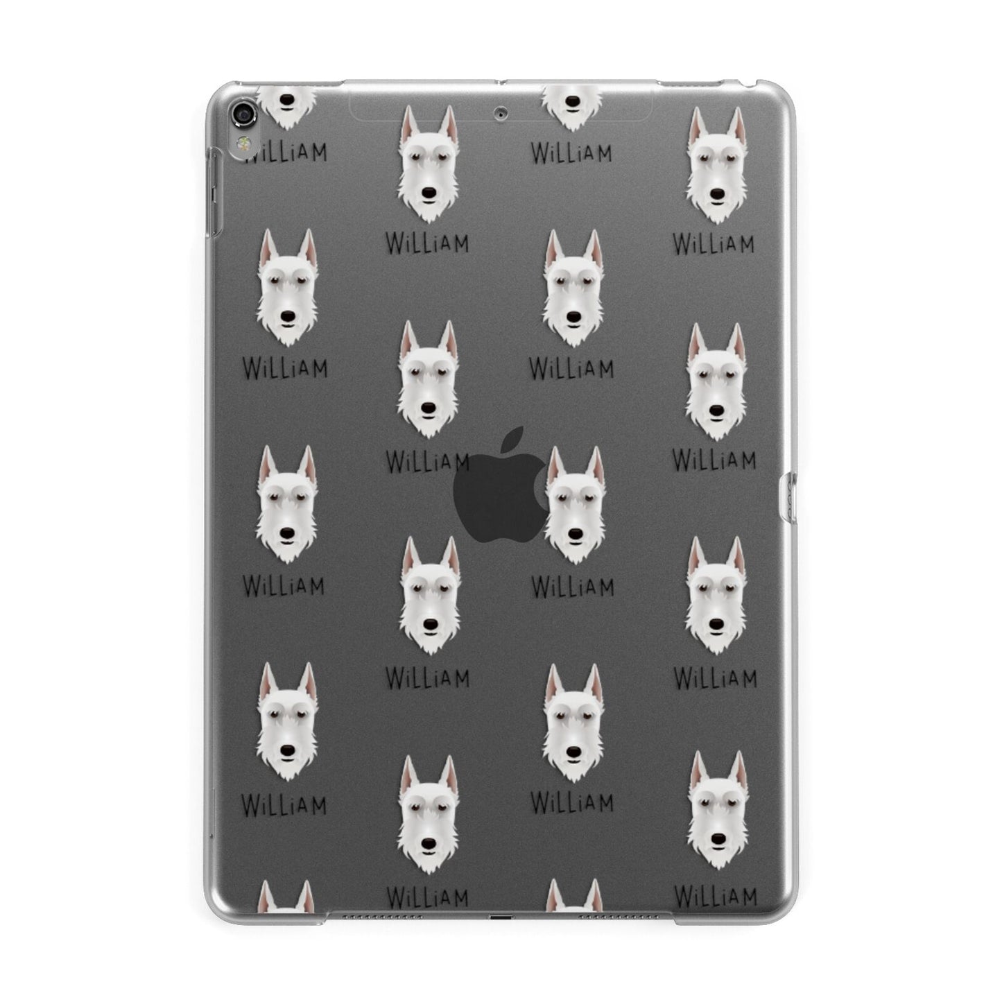 Giant Schnauzer Icon with Name Apple iPad Grey Case