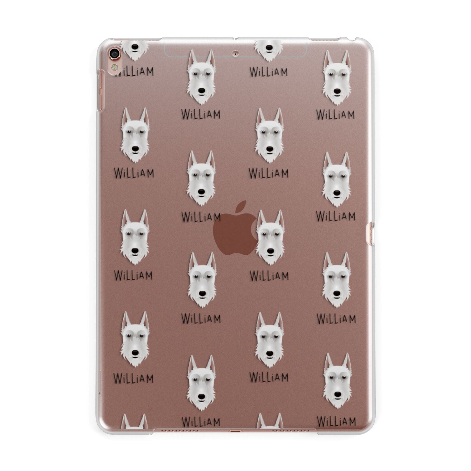 Giant Schnauzer Icon with Name Apple iPad Rose Gold Case