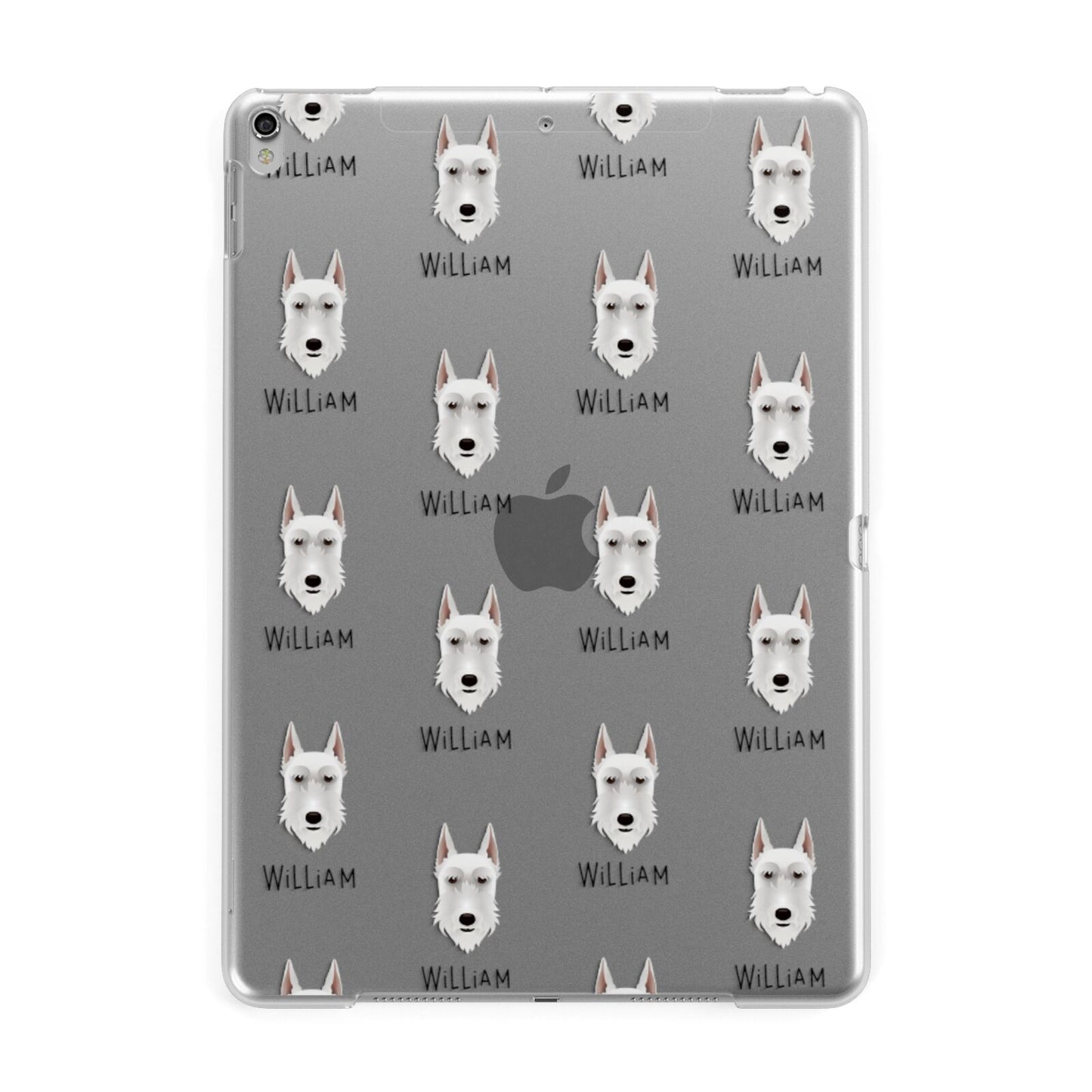 Giant Schnauzer Icon with Name Apple iPad Silver Case