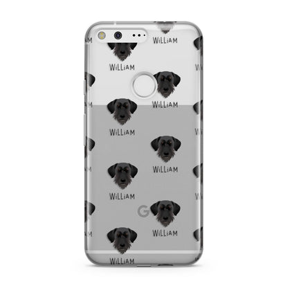 Giant Schnauzer Icon with Name Google Pixel Case