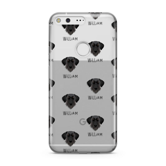 Giant Schnauzer Icon with Name Google Pixel Case