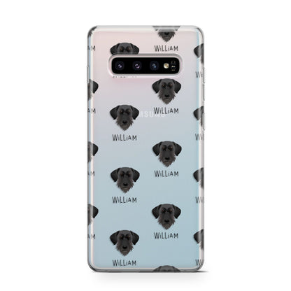 Giant Schnauzer Icon with Name Samsung Galaxy S10 Case