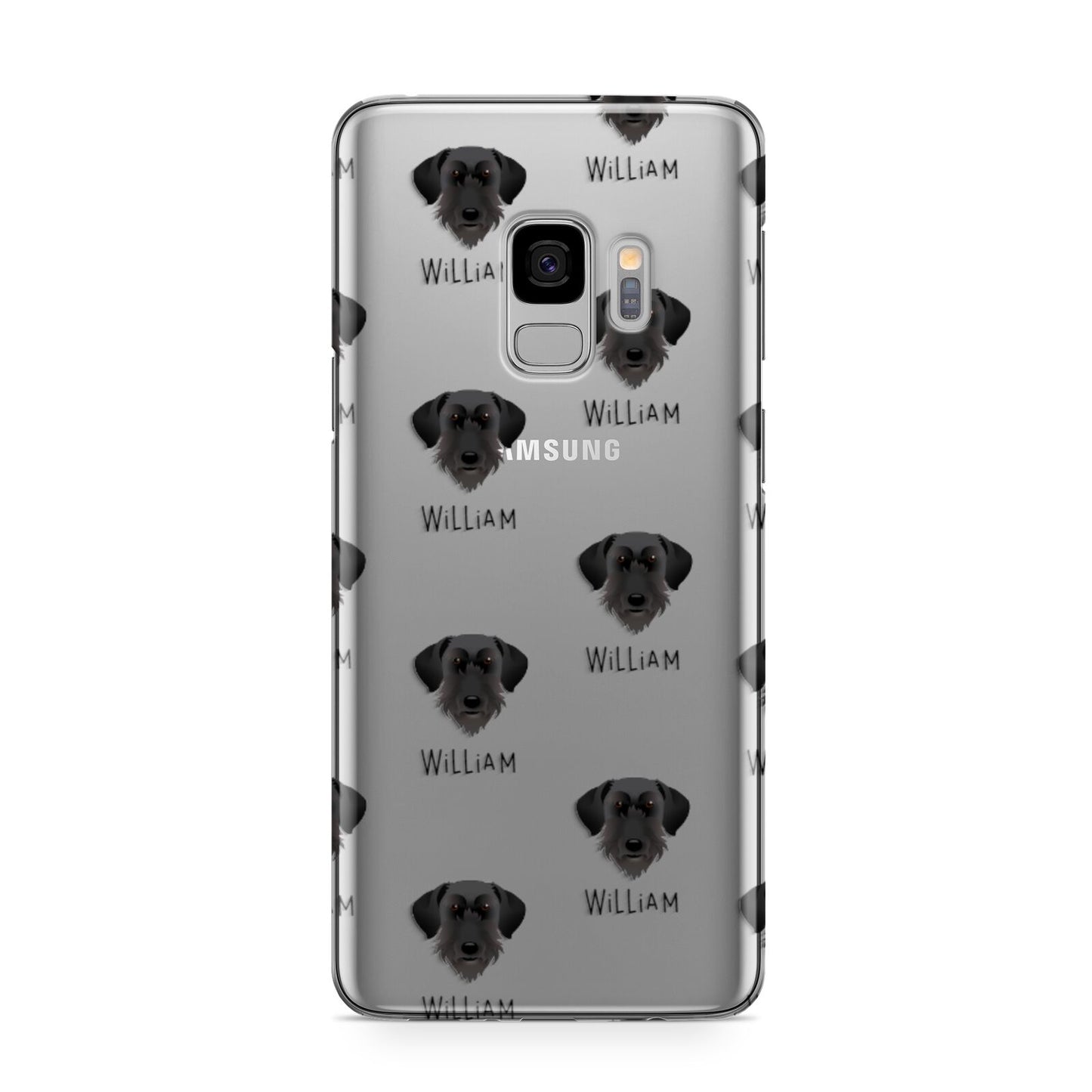 Giant Schnauzer Icon with Name Samsung Galaxy S9 Case