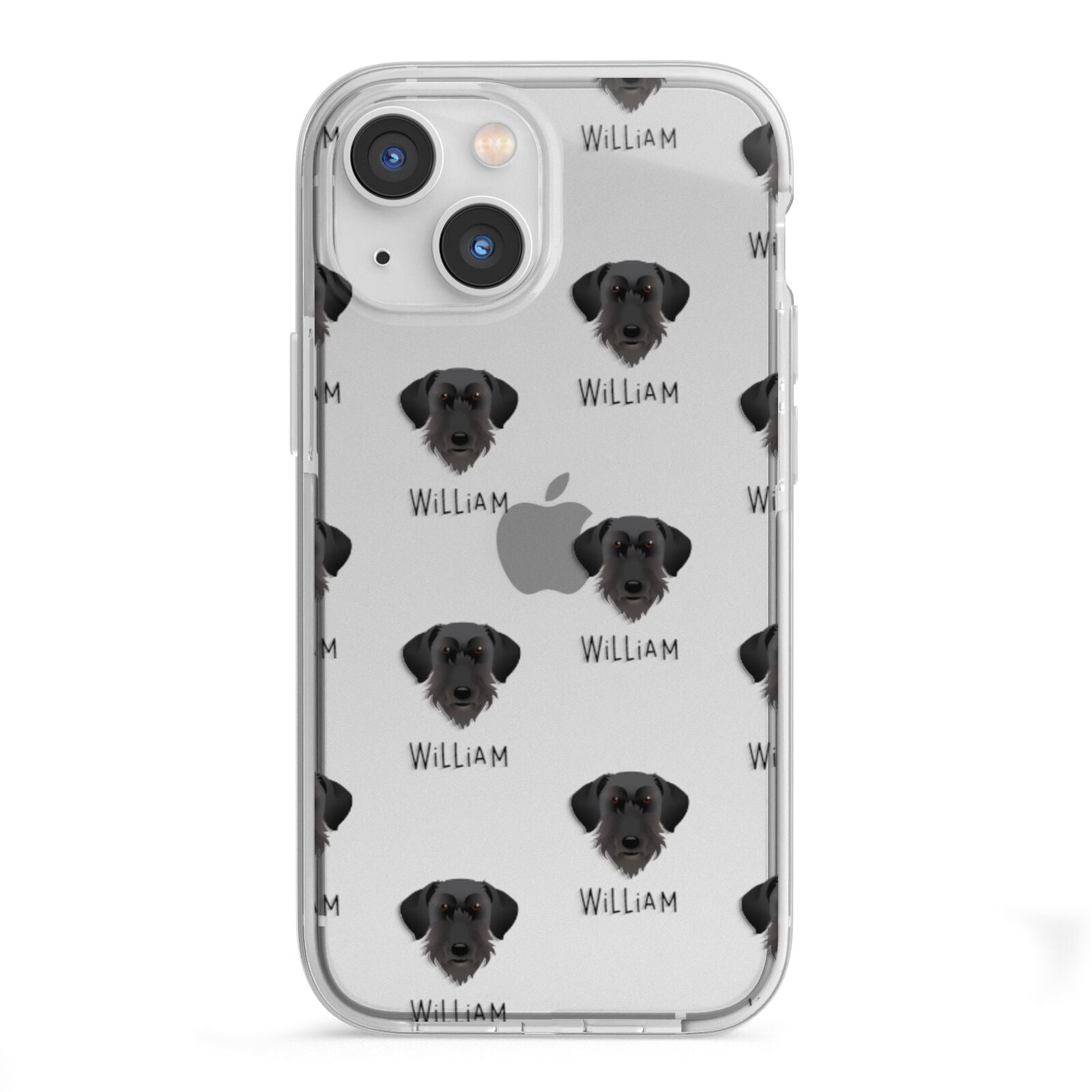 Giant Schnauzer Icon with Name iPhone 13 Mini TPU Impact Case with White Edges