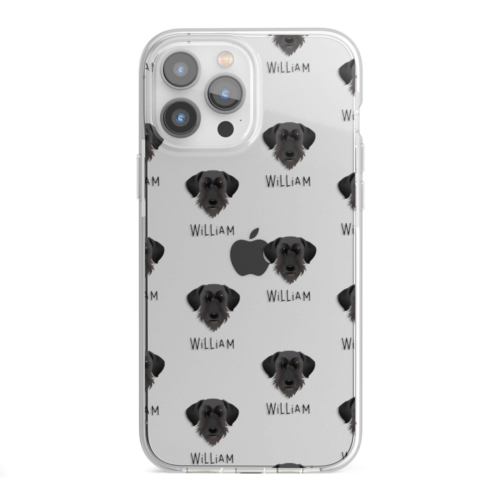 Giant Schnauzer Icon with Name iPhone 13 Pro Max TPU Impact Case with White Edges